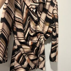 Zara Multicolor Abstract Blouse